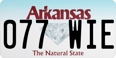 AR license plate 077WIE