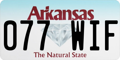 AR license plate 077WIF