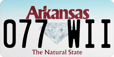 AR license plate 077WII