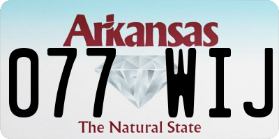 AR license plate 077WIJ
