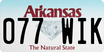 AR license plate 077WIK