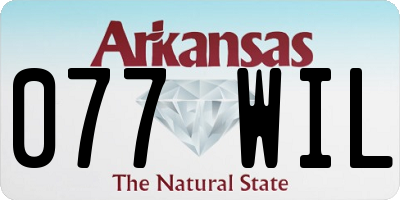 AR license plate 077WIL