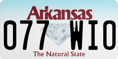 AR license plate 077WIO