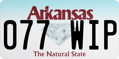AR license plate 077WIP