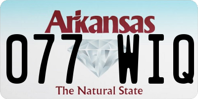AR license plate 077WIQ