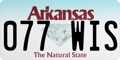 AR license plate 077WIS