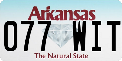 AR license plate 077WIT