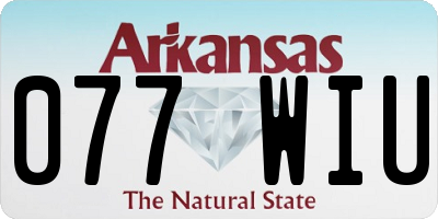 AR license plate 077WIU