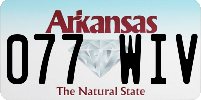 AR license plate 077WIV