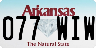 AR license plate 077WIW