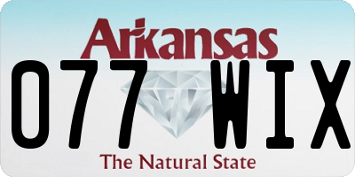 AR license plate 077WIX