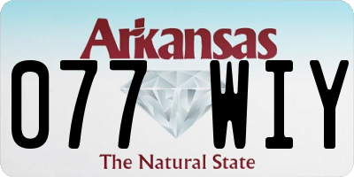 AR license plate 077WIY