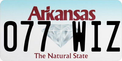 AR license plate 077WIZ