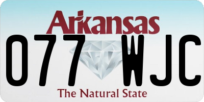 AR license plate 077WJC
