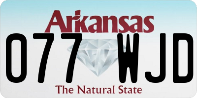 AR license plate 077WJD