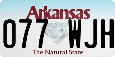 AR license plate 077WJH