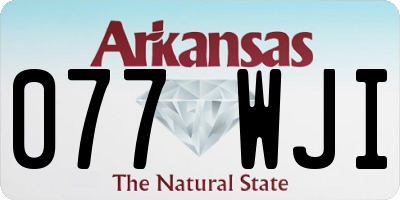 AR license plate 077WJI