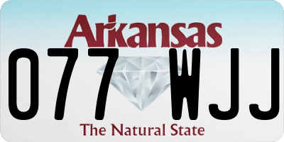 AR license plate 077WJJ