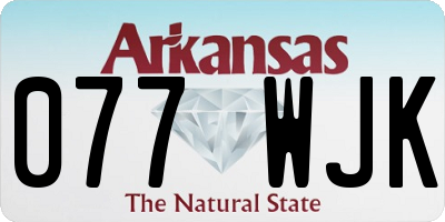 AR license plate 077WJK