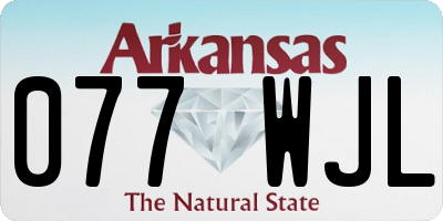 AR license plate 077WJL