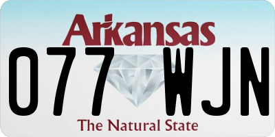 AR license plate 077WJN