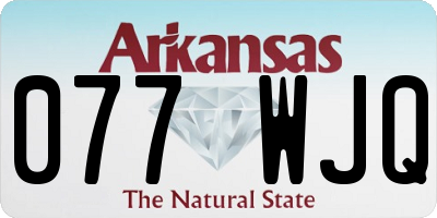 AR license plate 077WJQ