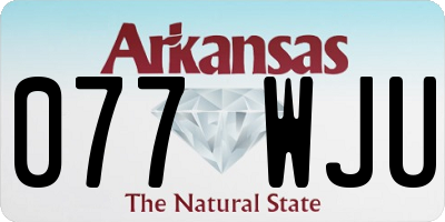 AR license plate 077WJU