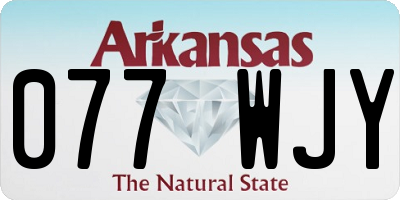 AR license plate 077WJY