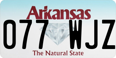 AR license plate 077WJZ