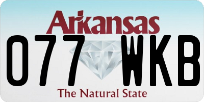 AR license plate 077WKB