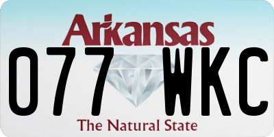 AR license plate 077WKC