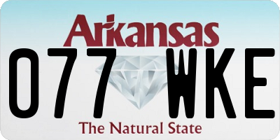 AR license plate 077WKE