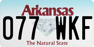 AR license plate 077WKF