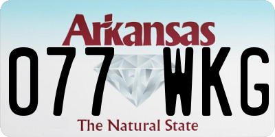 AR license plate 077WKG