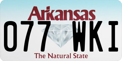 AR license plate 077WKI