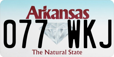 AR license plate 077WKJ