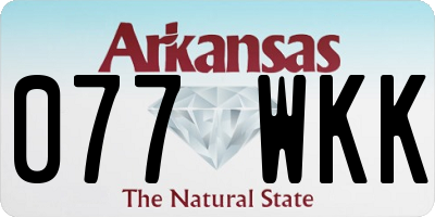 AR license plate 077WKK