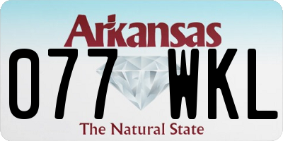AR license plate 077WKL