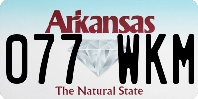 AR license plate 077WKM