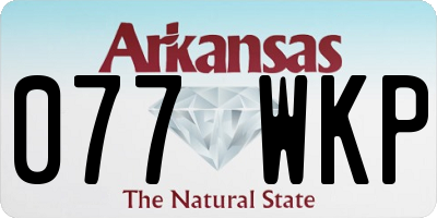 AR license plate 077WKP