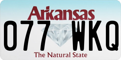AR license plate 077WKQ