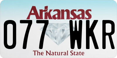 AR license plate 077WKR