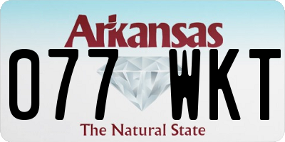 AR license plate 077WKT