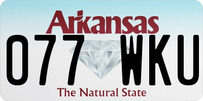 AR license plate 077WKU