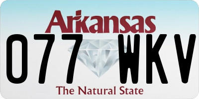 AR license plate 077WKV