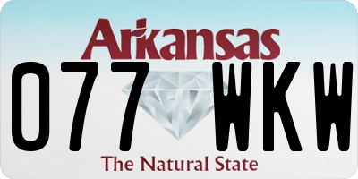 AR license plate 077WKW