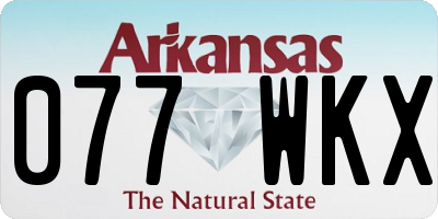 AR license plate 077WKX