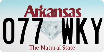 AR license plate 077WKY