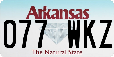 AR license plate 077WKZ