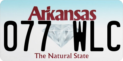 AR license plate 077WLC